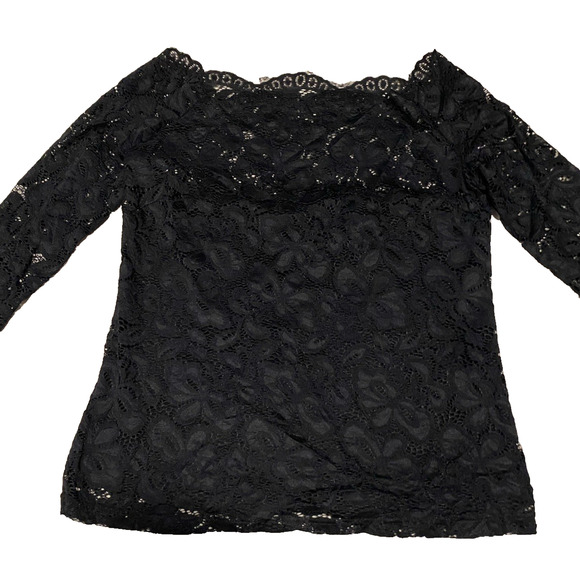 DJT Womens Forest Fairy Grunge Whimsigoth Mesh Top XL Black Off The Shoulder - Picture 6 of 14